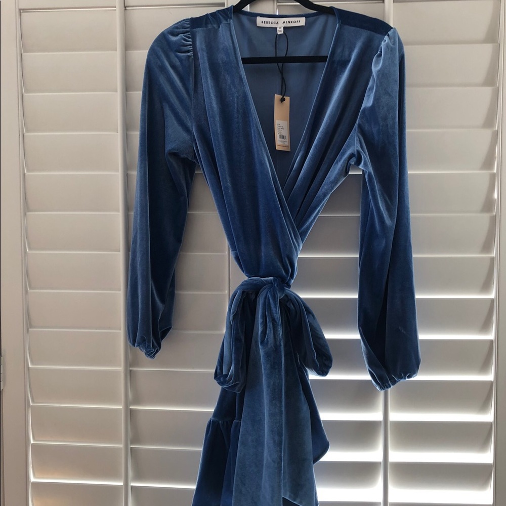 Rebecca Minkoff Karis Blue Velvet Dress